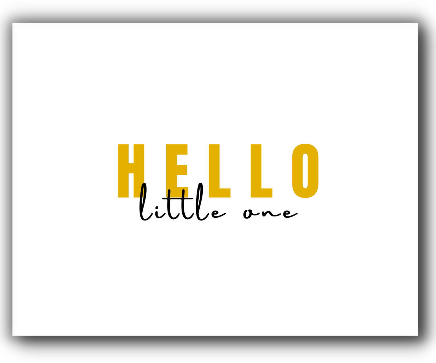 Hello Little One | Yellow