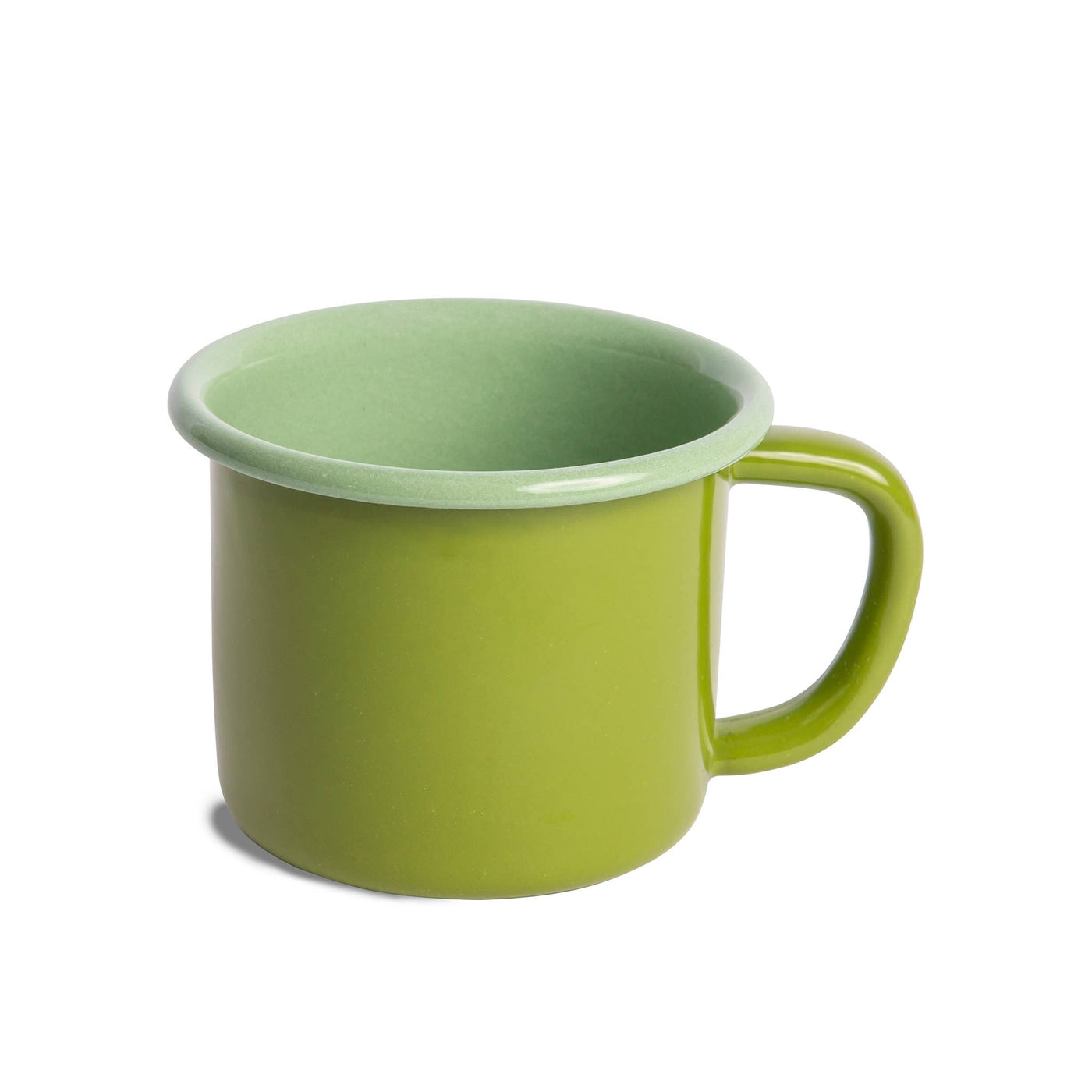 Green Enamelware Mug