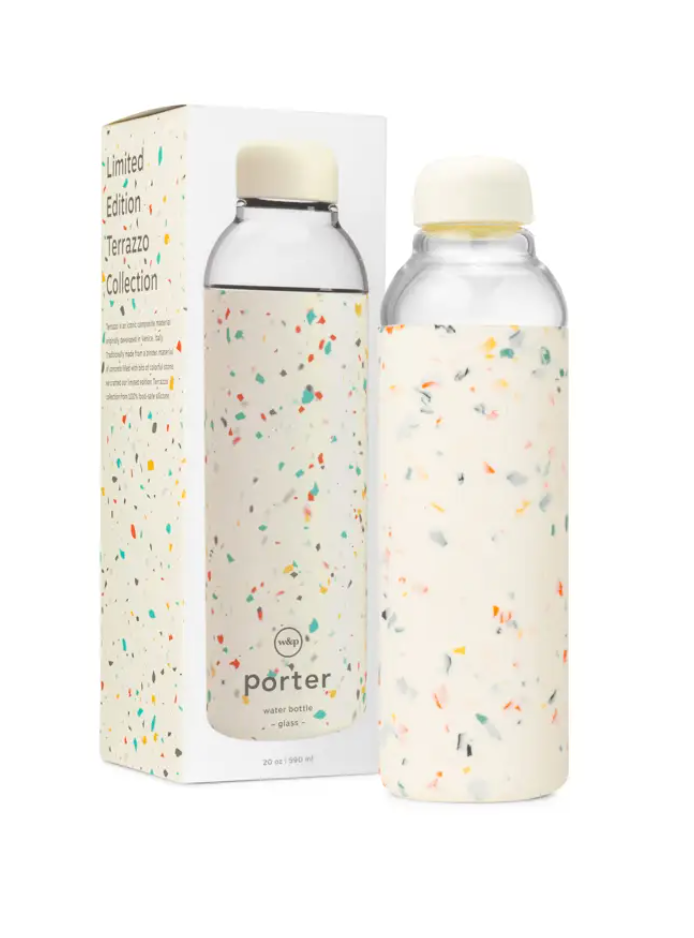 Porter Water Bottle | Terrazzo Cream
