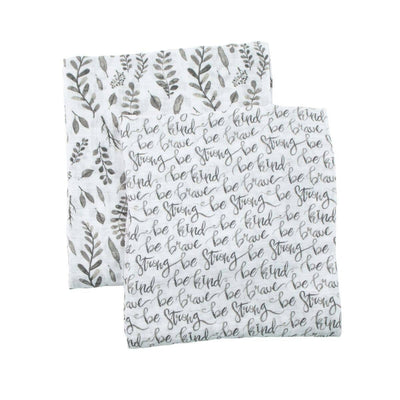 Just Be & Leaves Classic Swaddle Blanket Set